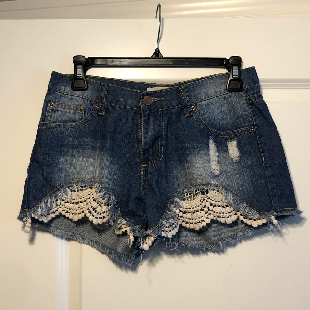 Medium Wash Denim Shorts